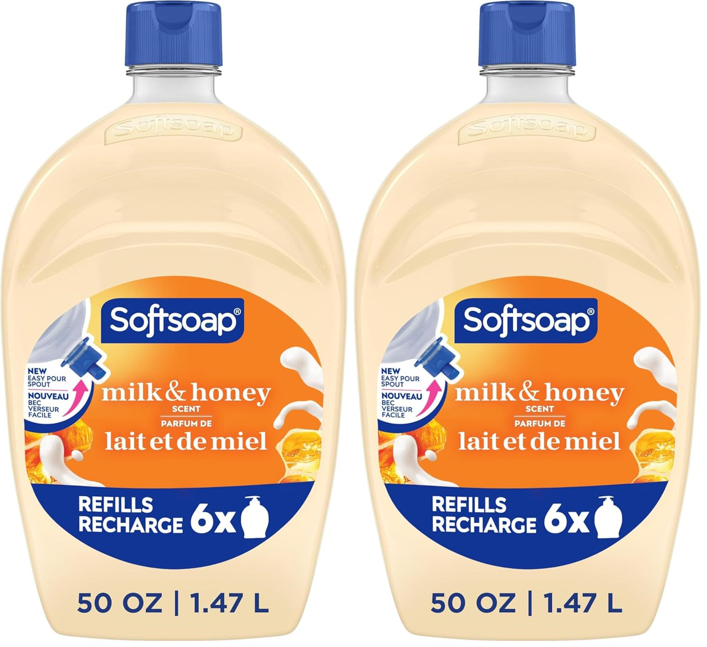 Softsoap Milk & Honey Scented, Liquid Hand Soap Refill, 50 Ounce (Pack of 2)