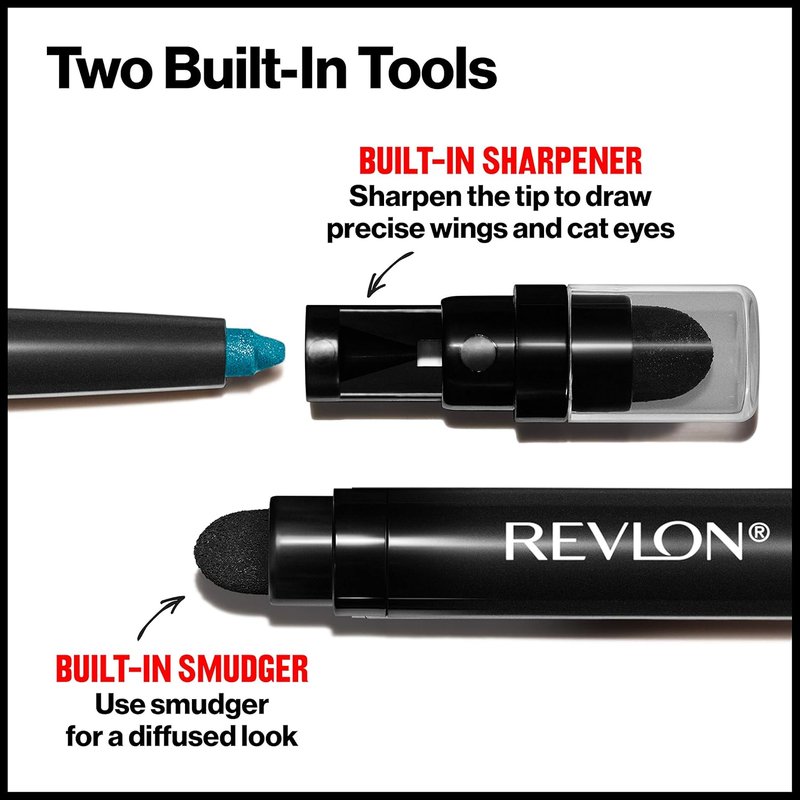 Revlon ColorStay Waterproof Eyeliner Pencil - Smudge-Proof Eye Makeup in 210 Teal | 0.01 oz