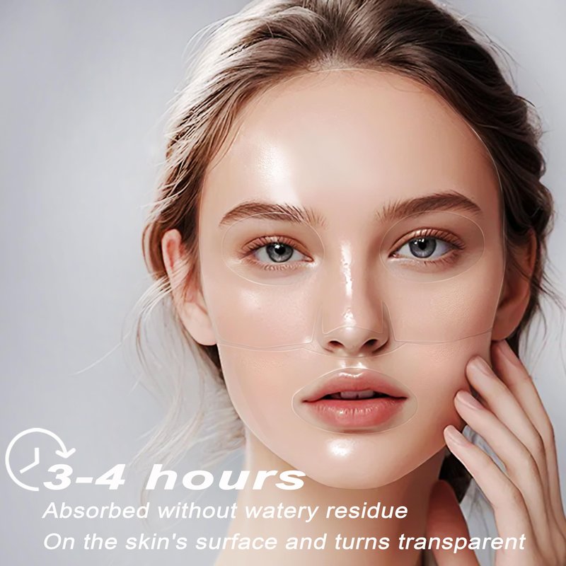 Bukamkom 8pcs Collagen Face Mask, Hydrogel Overnight Face Mask for Hydration & Soothing, Hydrogel Collagen Facial Mask, Face Masks Facial Masks Skincare