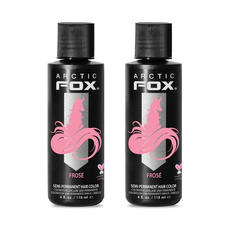 ARCTIC FOX Vegan and Cruelty-Free Semi-Permanent Hair Color Dye (4 Fl Oz, FROSE)