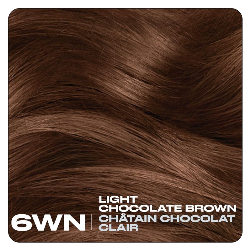 Clairol Nice'N Easy 10 Permanent Hair Dye - 6WN Light Chocolate Brown Color | Single Pack