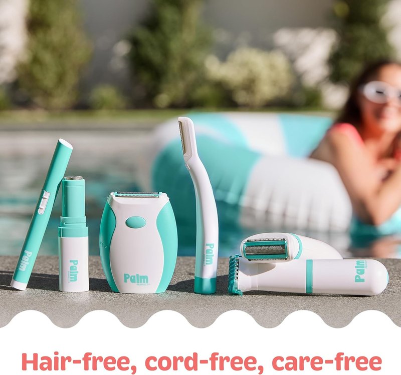 PalmPerfect Facial Hair Remover - Portable Lipstick-Sized Shaver with LED Light for Painless Hair Removal