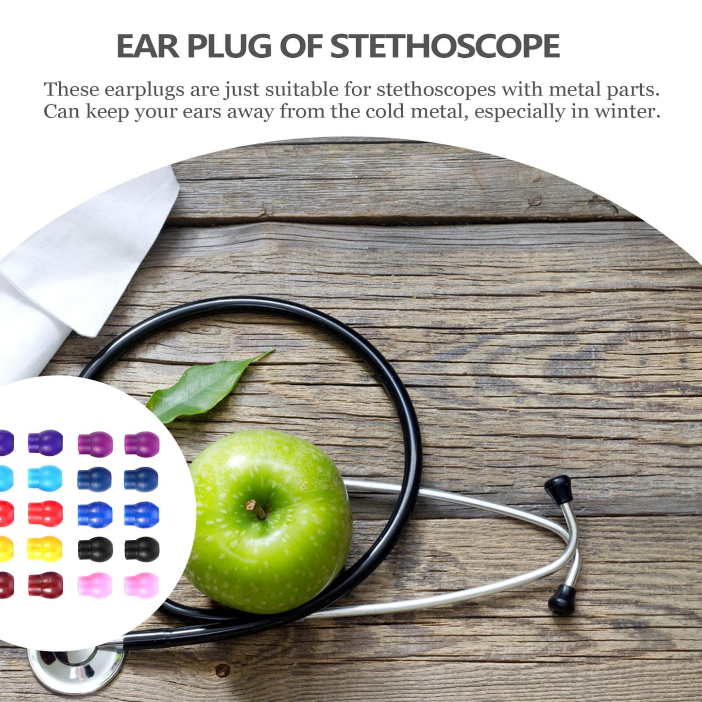 GLEAVI 8pcs Stethoscope Earplugs Replacement White ： Stethoscope Ear Tips Replacement Stethoscope Ear Pieces Earbuds for Stethoscope Parts Accessories White