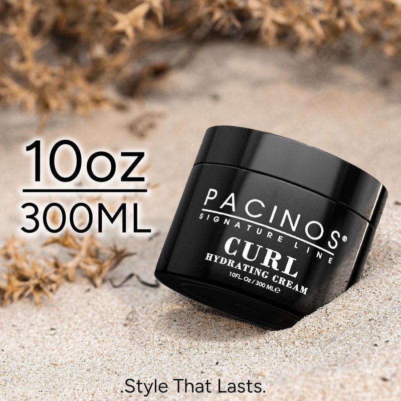 Pacinos Curl Hydrating Cream - Curl Defining & Frizz Control | Salon Quality Moisture - 10 Oz