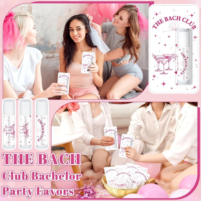 Bachelorette Lip Balm Set - 35 Pack Moisturizing Party Favors | Bridal Shower & Engagement Gifts