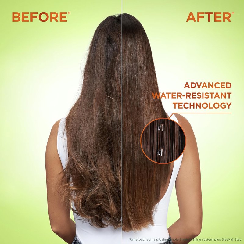 Garnier Fructis Sleek & Shine Shampoo Set - Frizz Control with Plant Keratin & Argan Oil | 3 Items