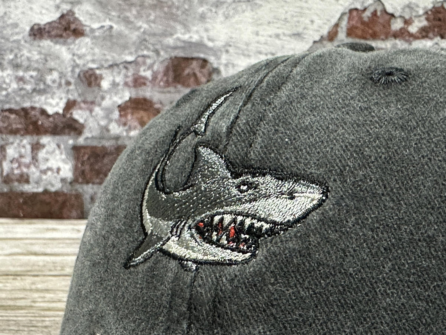 Hepandy Shark Hat for Kids, Gifts for Lovers Boy, Children Washed Black Baseball Cap, Cotton Adjustable Denim Distressed Hat for Child