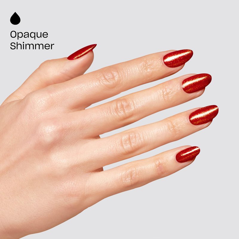 OPI Nail Lacquer Spread the Cherry | Opaque Bright Cherry Red Shimmer Chip Resistant Nail Polish | Good Enough to Treat Collection | Holiday 2025
