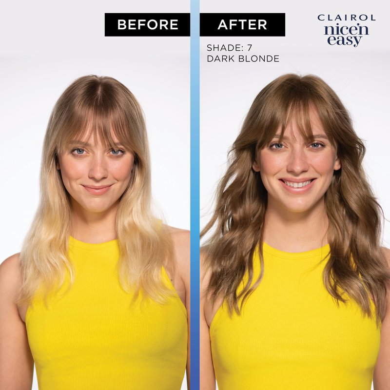 Clairol Nice'n Easy Permanent Hair Dye, 7R Lighest Auburn | 100% Gray Coverage | Long‑Lasting, Natural‑Looking Color & Shine | Pack of 1