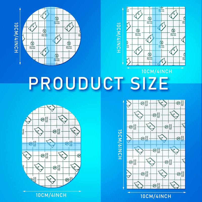 Nuanchu 48 Pieces Transparent Adhesive Bandage Waterproof Adhesive Skin Dressing Tape Transparent Film Dressing Bandages Clear Cover up Tape Retention Waterproof Cover for Swimming