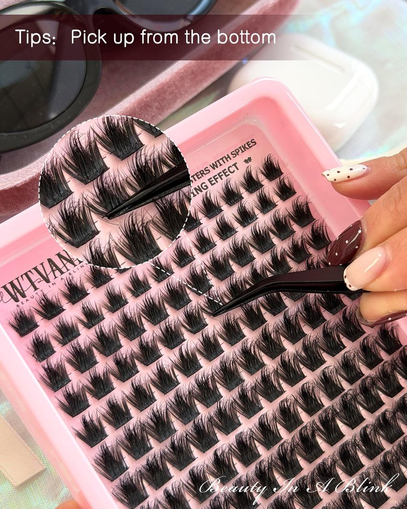 Fluffy Eyelash Clusters - Wispy D-Curl Individual Lash Extensions | 10-18MM Mink Volume Lashes
