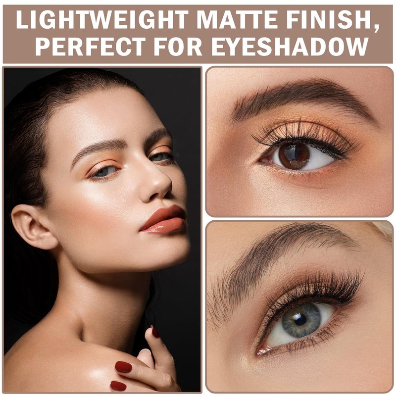 IONSGAKO 9 Color Matte Naked Eyeshadow Palette - Natural Nude, Smoky Brown, Taupe Ultra-Blendable Highly Pigmented Eye Shadows with Brush - 04 Milk Tea