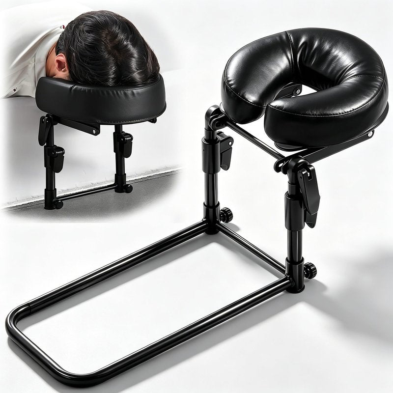 OIHYA Massage Headrest for Bed, Portable Massage Face Cradle for Bed, Massage Table Kit with Adjustable Height 5.5'' to 17'' for Home, Salon