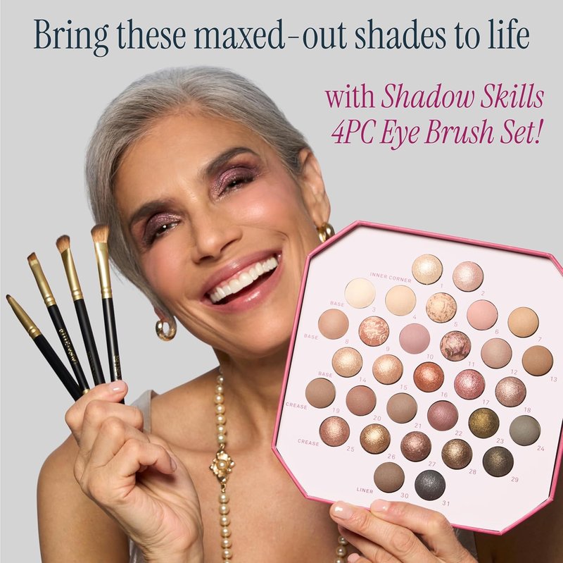 Laura Geller The Ultimate Palette - 31 Baked Eyeshadows with Matte & Shimmer Finishes | Classic & Marble Shades