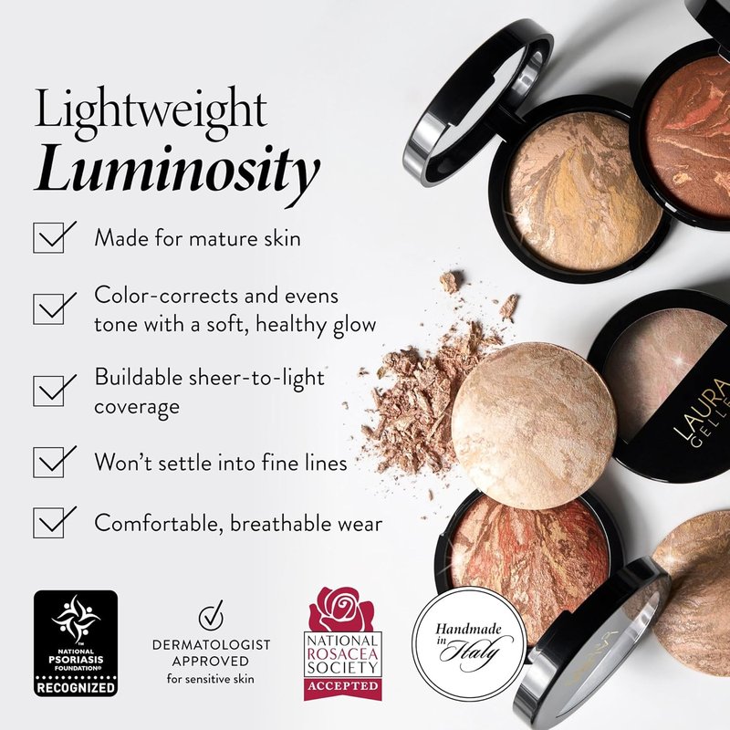 Laura Geller Baked Balance-N-Glow Foundation - Illuminating Sheer Coverage - Fair Shade | Satin Finish