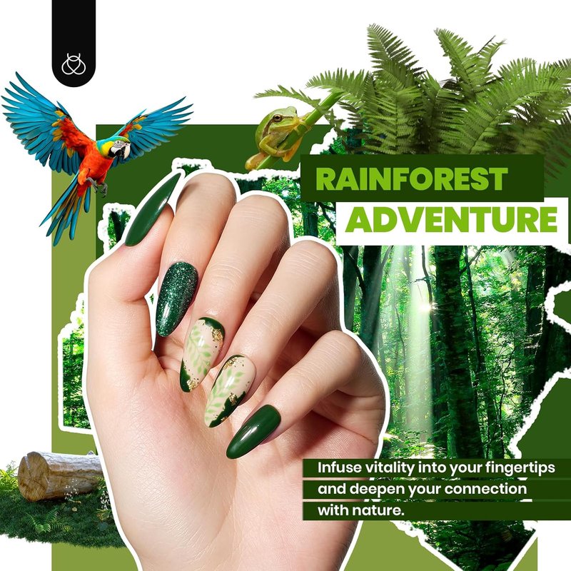 Beetles Gel Nail Polish Kit - 36 Summer Pastel Colors | Base & Glossy Top Coat, Nail Art Foil Glue, Blue Green Glitter