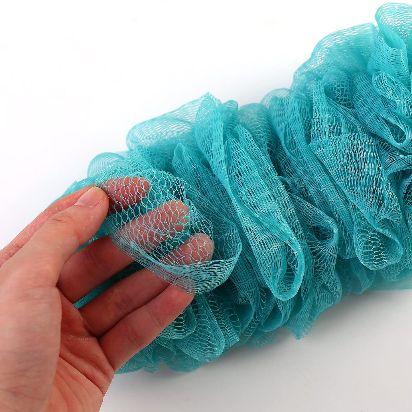 Back Scrubber Brush Long Handle for Shower, Loofah On a Stick Sponge Back Brush, Body Exfoliator Scrubber Bath Brush for Men Women, Exfoliating Cleaning Back Scrubber (2 Pack-Green+Purple)