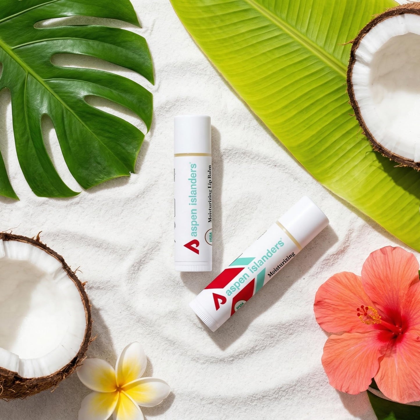 aspen islanders USDA Organic Coconut Restoring Lip Balm | Moisturizing with Coconut Oil, Calendula Extract, & Vitamin E | Non-SPF | Long-Lasting | PABA- and Paraben-Free, Cruelty Free | 0.15 oz