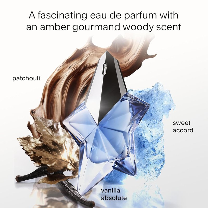 Mugler Angel Eau de Parfum - Women's Ambery & Woody Perfume - Bergamot, Praline, Patchouli | Long-Lasting Fragrance