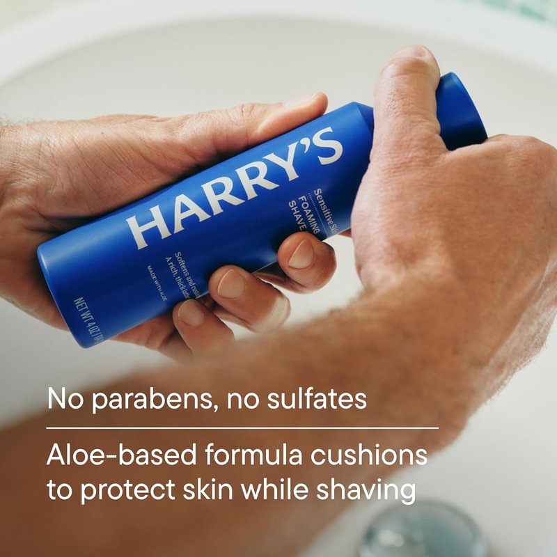 Harry's Foaming Shave Gel - Travel Size 2 oz | TSA Approved, Pack of 6 for On-the-Go Grooming