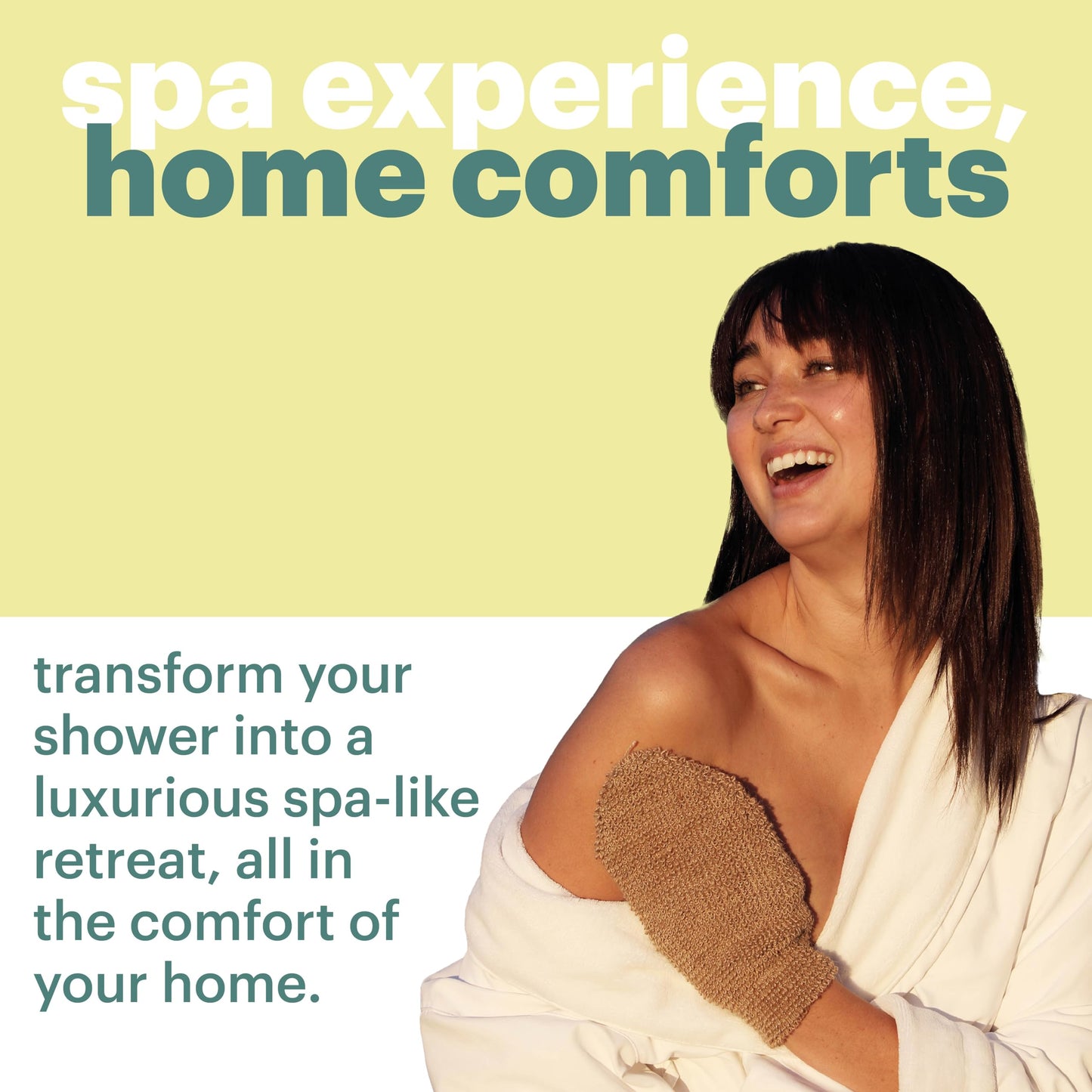 Cleansing Sisal Mitt by Afterspa, Body Scrubber Shower Mitt, Body Exfoliator, Vegan and Cruelty Free