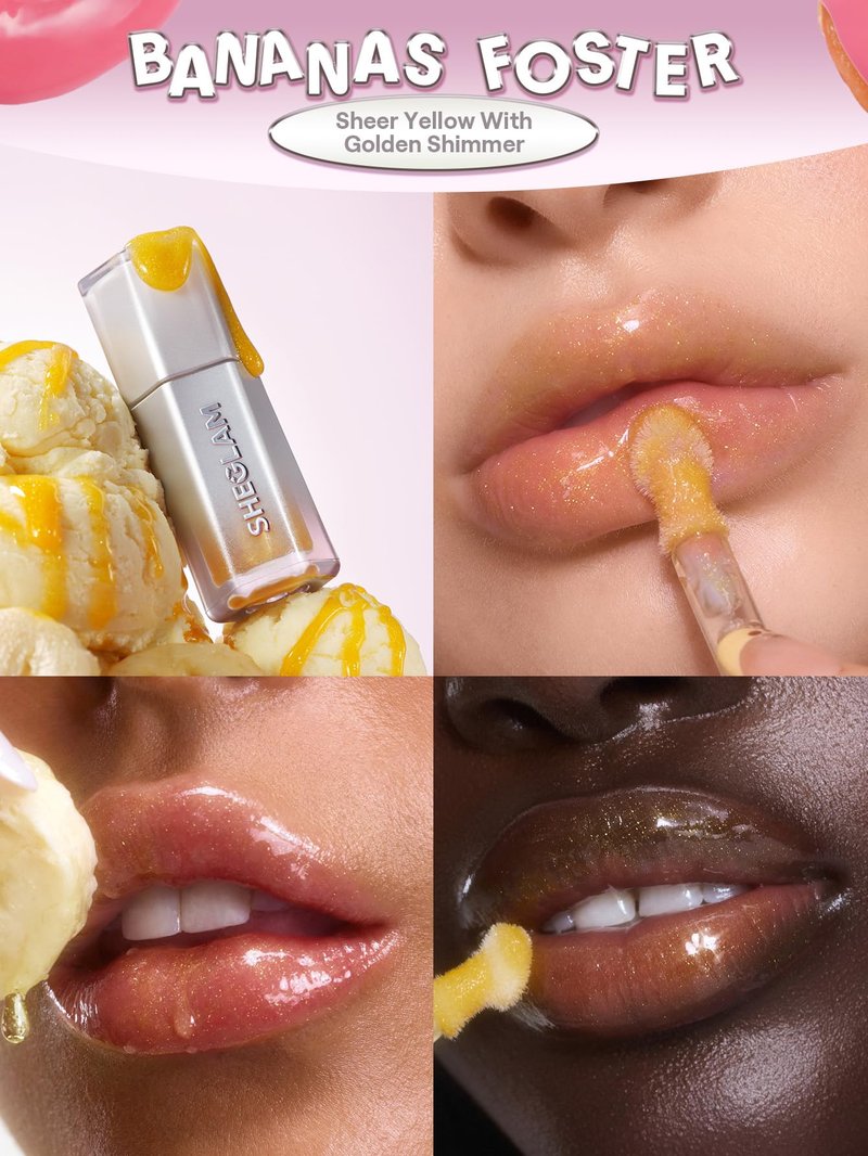 SHEGLAM Glass Lock Air Gloss High Shine Finish Moisturizing Lip Gloss-Bananas Foster