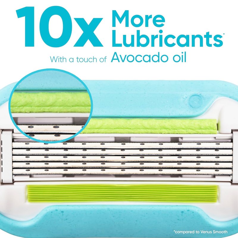 Gillette Venus Extra Smooth 4 count, plus Gillette Venus Extra Smooth Sensitive 2 count, 5-Bladed Women's Razor Blade Refills