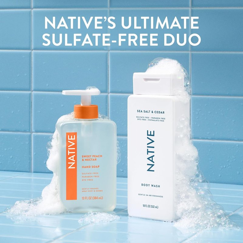 Refreshing Sea Salt & Cedar Body Wash for All Skin Types - 24-Hour Hydration, 18 oz