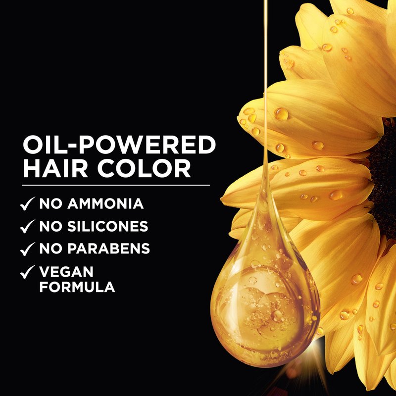 Garnier Olia Hair Color, Ammonia-Free Permanent Hair Dye, Oil-Powered Formula for 100% Gray Coverage and 3x Shinier Hair, Vegan & Cruelty Free, 5.0 Medium Brown, 2 Count