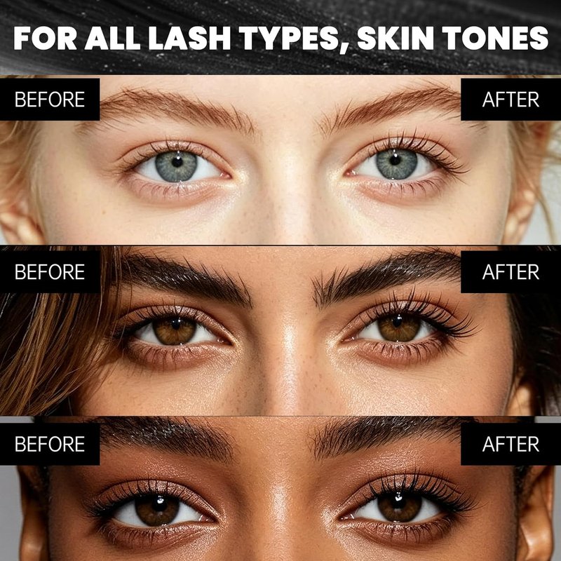 Skiennix Black Tubing Mascara - Volumizing & Lengthening Formula for Sensitive Eyes | 0.28 Fl Oz