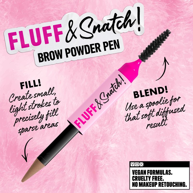 NYX PROFESSIONAL MAKEUP Fluff & Snatch Brow Powder Pen, Cream To Powder Eyebrow Pen For Soft, Defined Brows, Smudge and Transfer-Resistant Formula - Ash Blonde