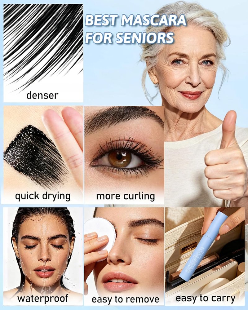Regine Switzerland Black Mascara for Older Women | Volume, Length & Curling | Waterproof, Hypoallergenic Formula