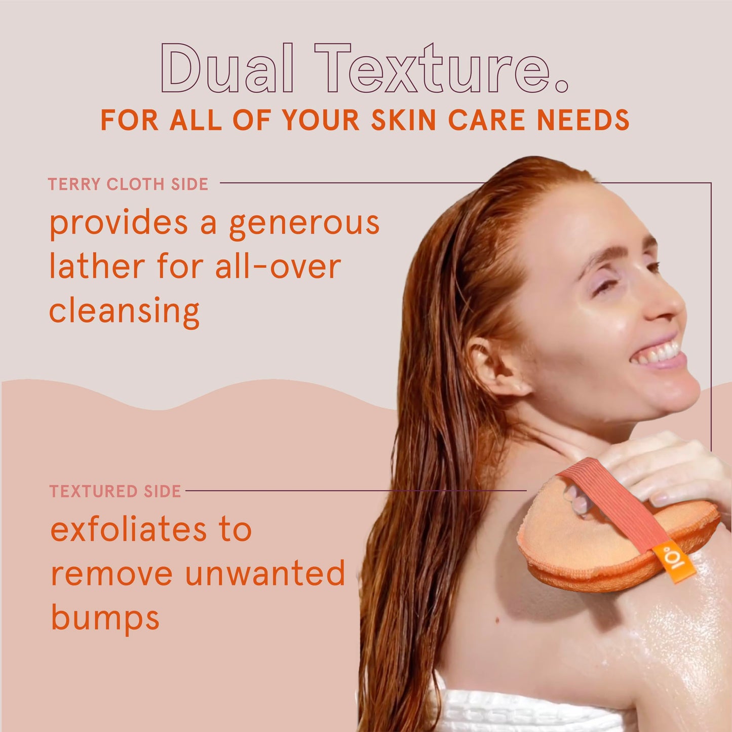 Cleanlogic Bath and Body Exfoliating Body Scrubber, Dual-Texture Round Exfoliator Tool for Smooth, Clean Skin, Daily Skincare Routine, 3 Count Value Pack