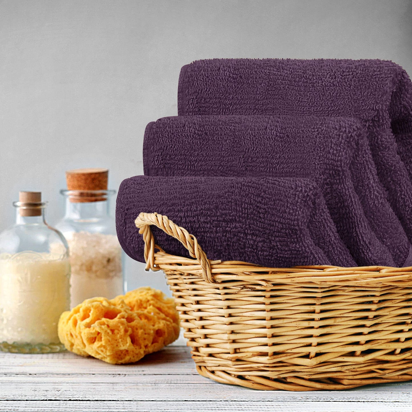 Utopia Towels 12 Pack Premium Wash Cloths Set, 12 by 12 Inches, 100% Cotton Ring Spun, Highly Absorbent and Soft Feel Washcloths for Bathroom, Spa, Gym, and Face, Plum