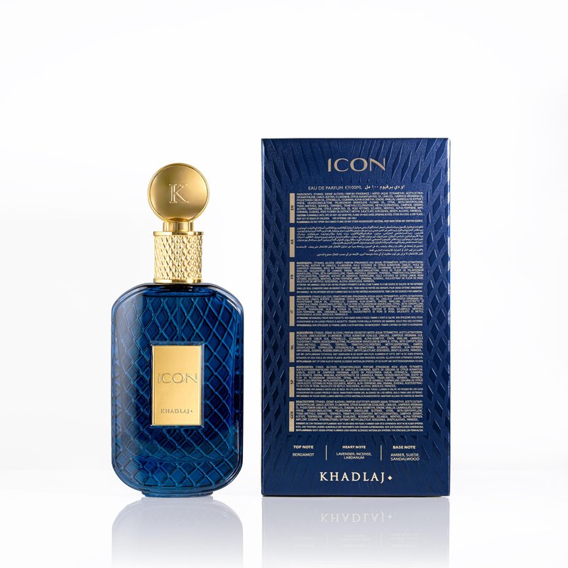Khadlaj Icon – Citrus, Aromatic, Amber, Woody – Eau de Parfum Spray Long-Lasting Fragrance for Men, 3.4 Ounce / 100 ml