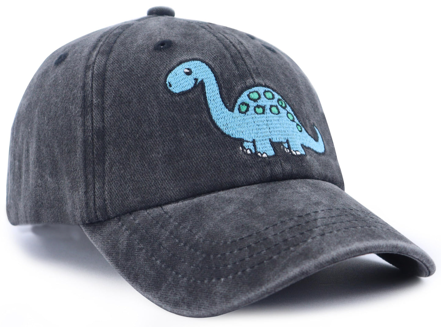 MANMESH HATT Stegosaurus Hat for Boys Girls, Cute Cotton Embroidered Dinosaur Decor Baseball Cap