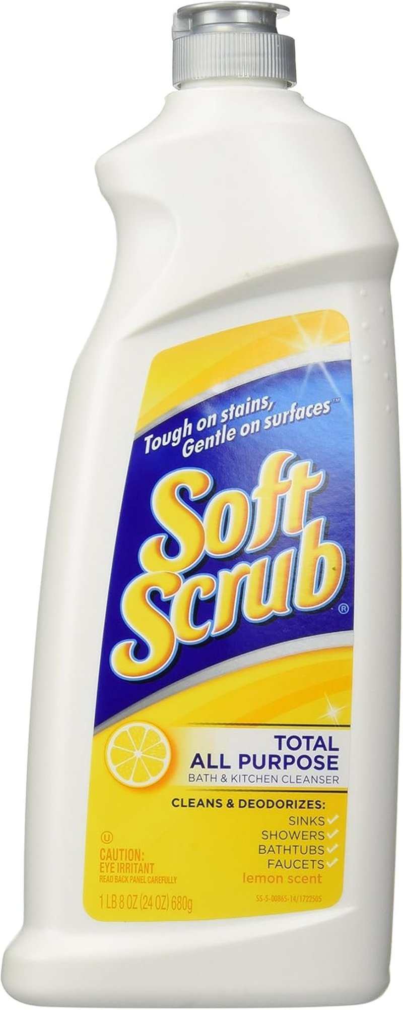 Lemon Soft Scrub Cleanser - Powerful Stain Removal | 24 oz (2 Pack)