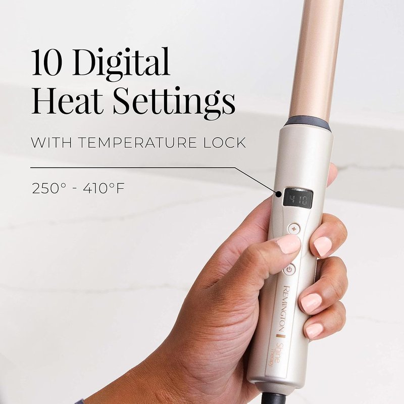Remington Shine Therapy Curling Wand - 1 Inch Argan Oil & Keratin Infused for Loose Waves | Includes Heat Glove