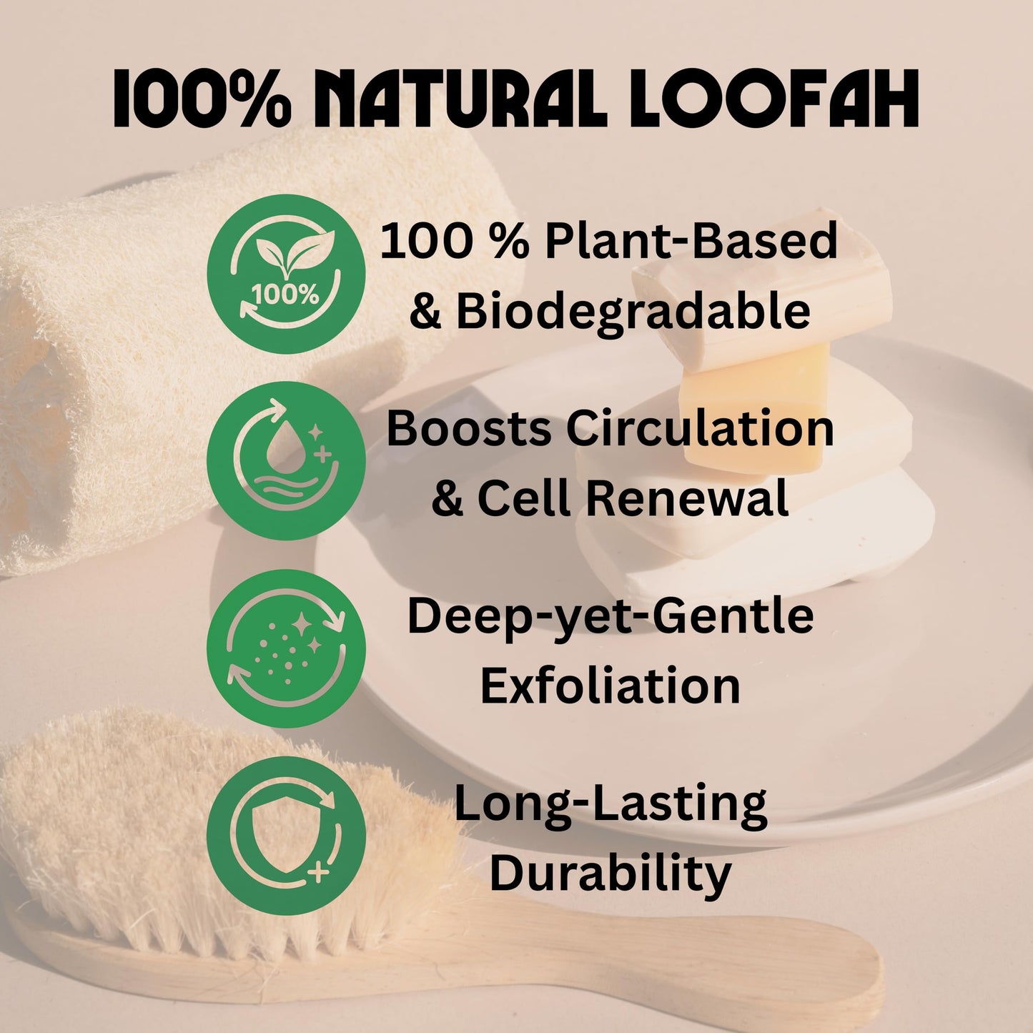 Birdee 100% Plant-Based Loofah Body Wash Sponge - Natural Luffa for Exfoliating and Radiant Skin, Hand-crafted in Vietnam, Pack of 4