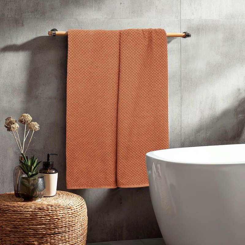 COTTON CRAFT Waffle Bath Sheets - Luxurious 2 Pack Euro Spa Waffle Weave Bath Sheet - Large 100% Ringspun Cotton Bath Towels - Absorbent Quick Dry Bathroom Towel Set - Oversized 35 x 70 inches - Mocha