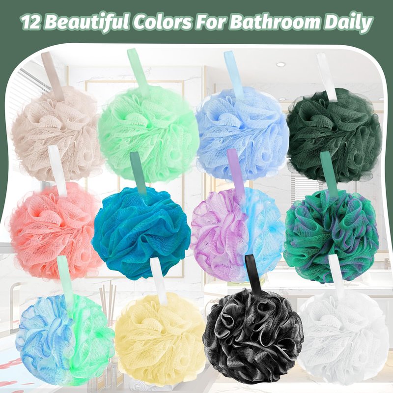 Amazerbst loofah,6 Pack Shower loofah loofah Sponge,Bath Sponge Body Scrubber for Women and Men