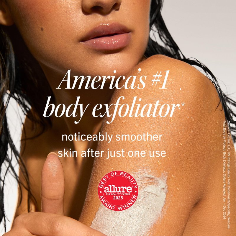 First Aid Beauty - KP Bump Eraser Body Scrub with 10% AHA, Keratosis Pilaris Skin Exfoliater with Glycolic and Lactic acids, Helps Reduce Chicken Skin Bumps, Safe for Sensitive Skin, 10 oz