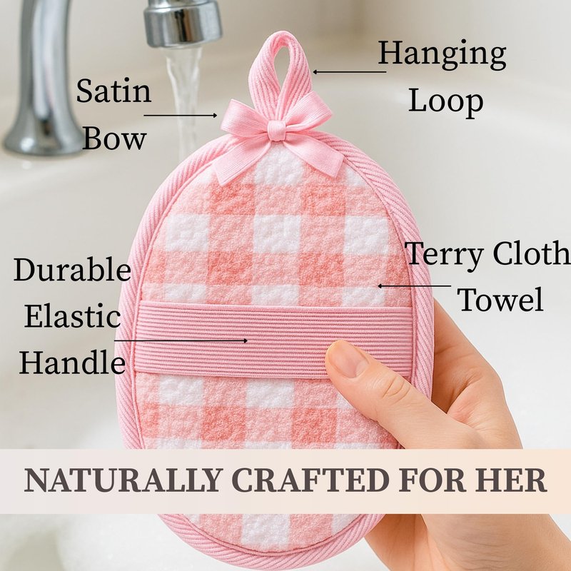 4-Pack Natural Egyptian Loofah Exfoliating Body Scrubber Sponges for Men and Women, Bath Shower Loofahs for Face Back & Body, Individual Loofahs for Couples – 2 for Men, 2 for Women