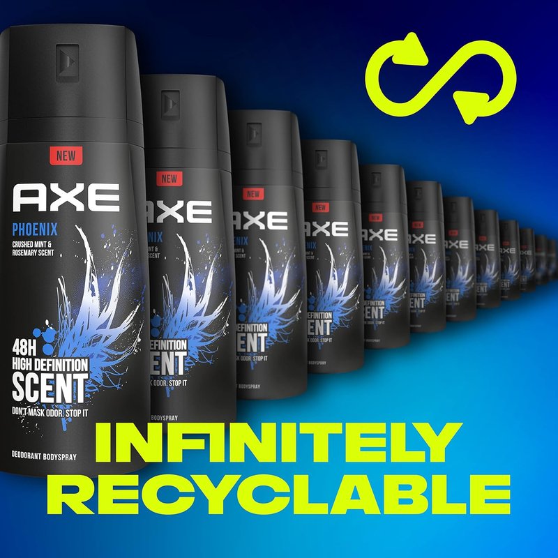 Axe Body Spray Deodorant - Long Lasting Odor Protection | Aluminum-Free Phoenix Scent, 4oz (4 Count)