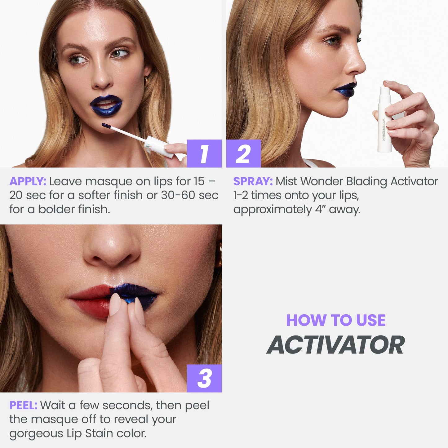 Wonderskin Wonder Blading Lip Stain Masque Activator