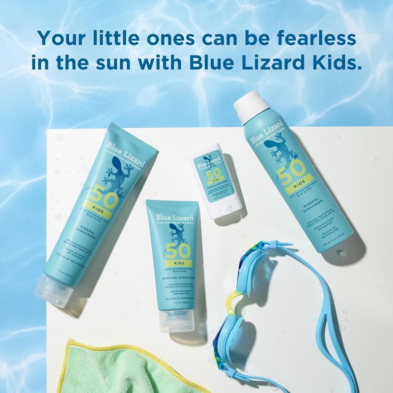 Blue Lizard Kids Sunscreen Lotion - SPF 50 Mineral Formula, Water-Resistant & Fragrance-Free, 5 fl oz