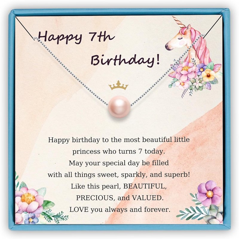 Sereney Sterling Silver Pearl Necklace - Elegant Birthday Gift for Girls & Women | Perfect for Ages 7-60