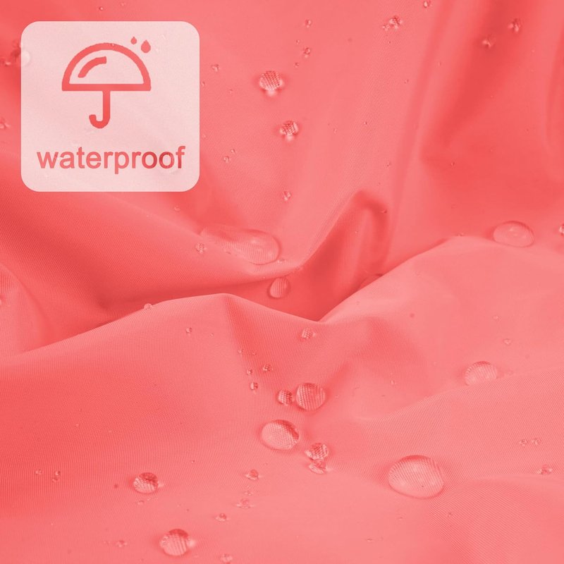 Reusable Shower Cap for Women - Large Waterproof Hair Bonnet with Elastic Band | Ideal for Long, Curly Hair, Braids - Orange Pink