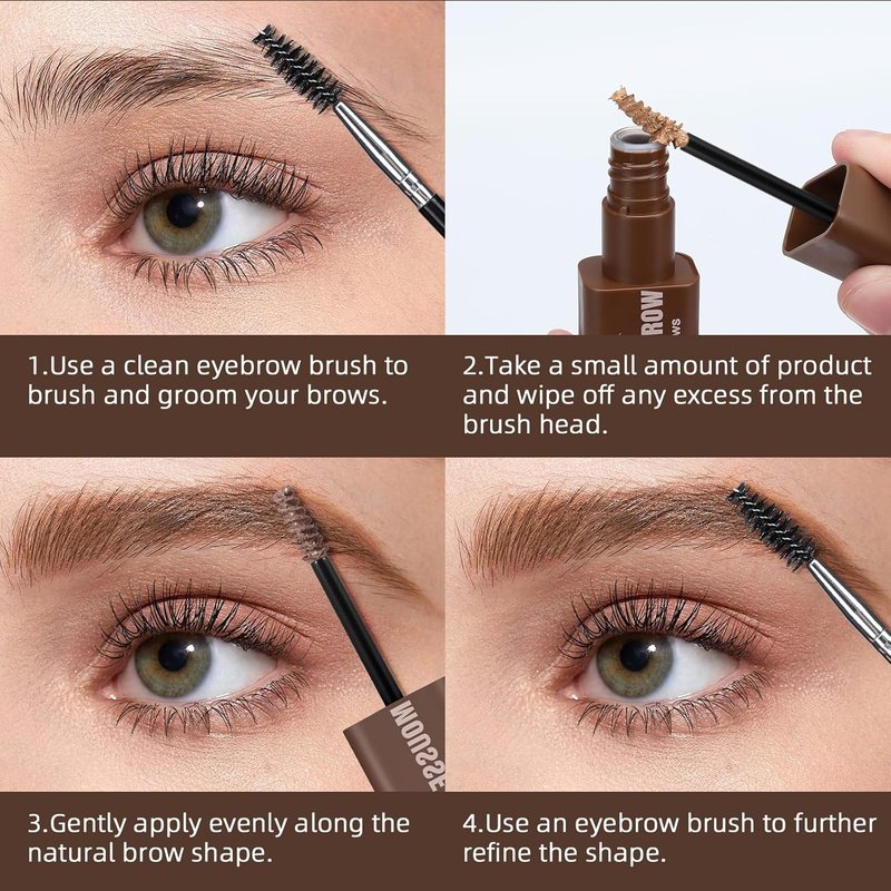 Brow Super Fluff Eyebrow Gel Mousse - Volumizing Tinted Gel for Thick Brows | Waterproof, Long-Lasting, Black