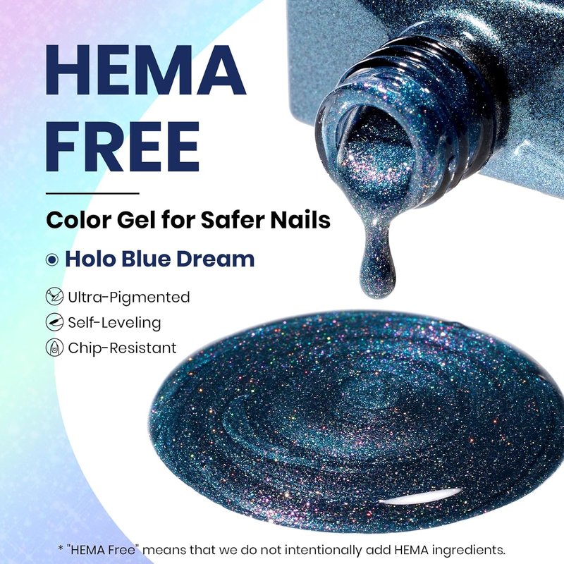Beetles Cat Eye Gel Nail Polish - 15ML Full Size 9D Cat Eye Chameleon Blue Glitter Gel Polish Magnetic Shimmer Effect Soak Off UV DIY Holo Blue Dream Manicure Gift for Women